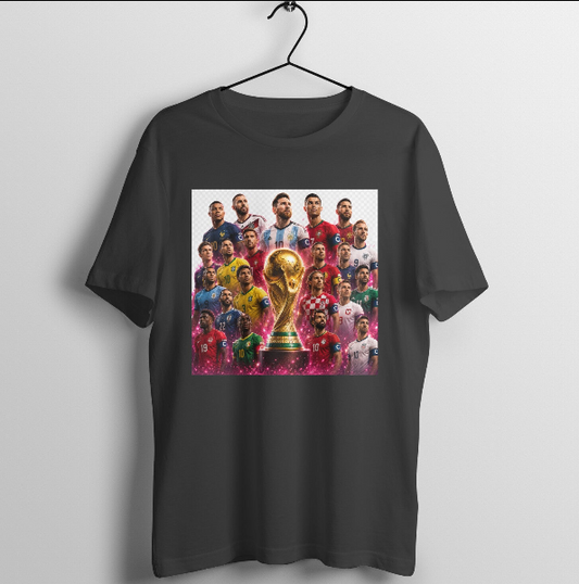 Unleavables FIFA World Cup Oversized T-Shirt for Men & Women | Football Graphic Printed 240 GSM Cotton Streetwear Tee