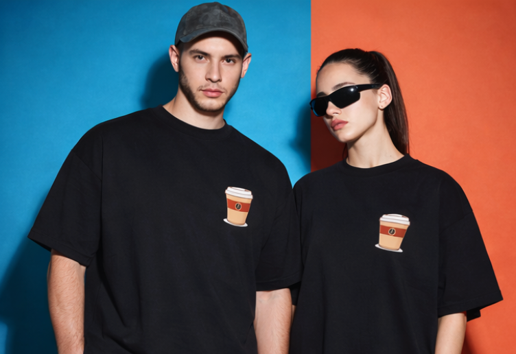 Unleavable “Emotionally Dependent on Coffee” Premium Oversized T-Shirt