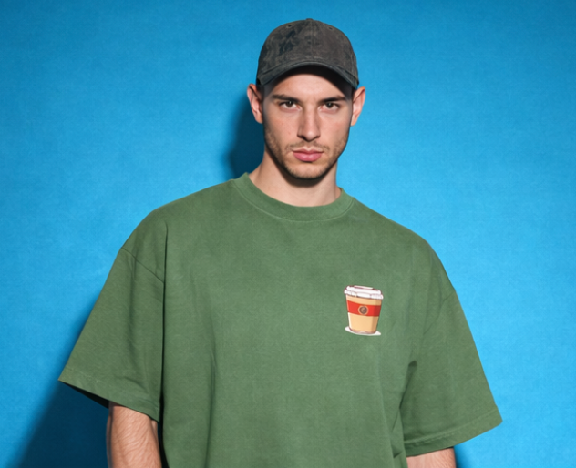 Unleavable “Emotionally Dependent on Coffee” Premium Oversized T-Shirt