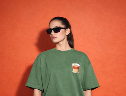 Unleavable “Emotionally Dependent on Coffee” Premium Oversized T-Shirt