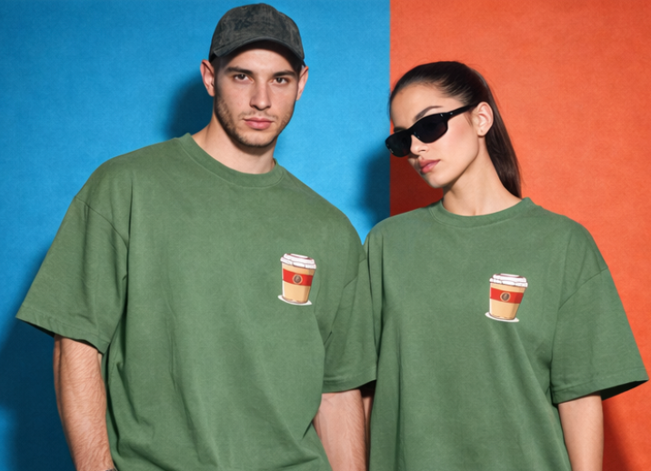 Unleavable “Emotionally Dependent on Coffee” Premium Oversized T-Shirt