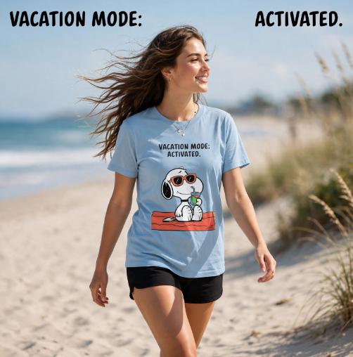 Vacation Mode Activated Graphic Oversized T-Shirt