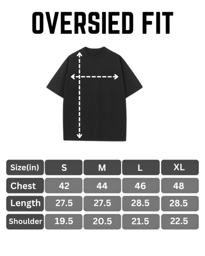 Unleaveables Oversized Fit Men T-Shirt | 100% Cotton | Purrfect Rider