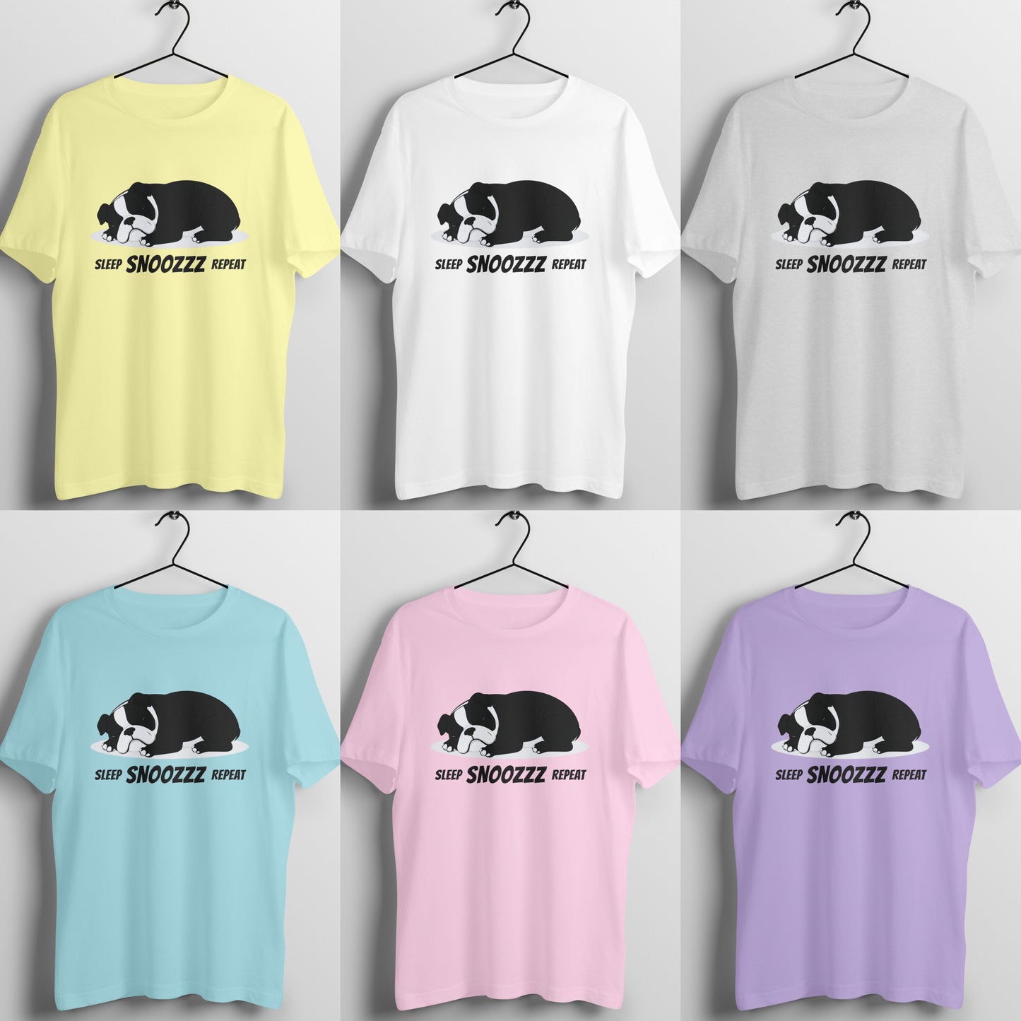 Unleavables "Sleep Snooze Repeat" Lazy Dog Regular Unisex T-Shirt