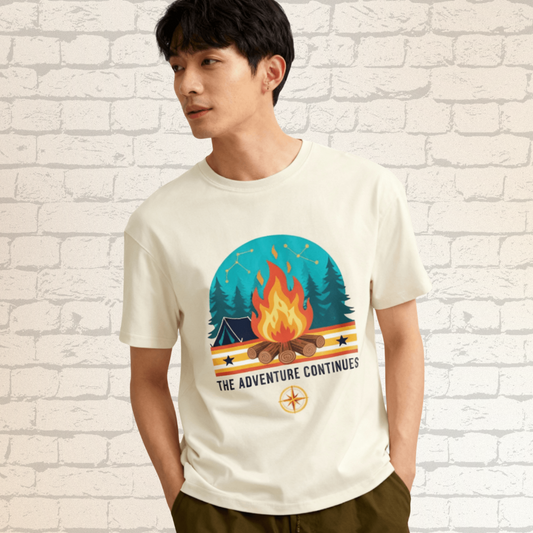 Unleavables Oversized Adventure T-Shirt for Men | 100% Cotton Travel Tee