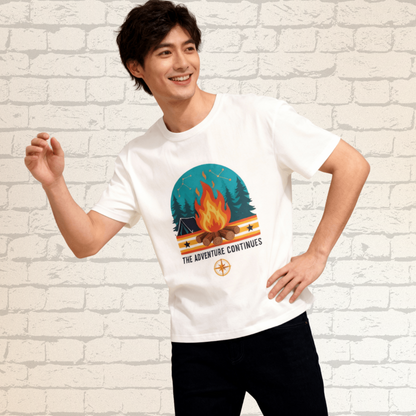 Unleavables Oversized Adventure T-Shirt for Men | 100% Cotton Travel Tee