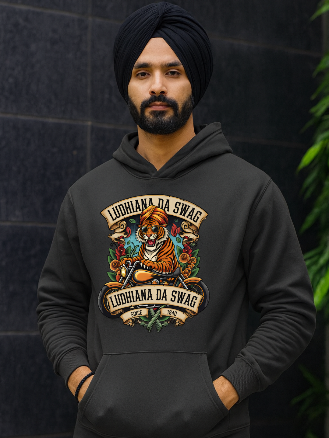 Ludhiana Swag Graphic Hoodie | 100% Combed Cotton | Men