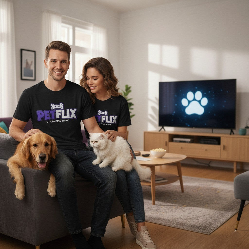 Unleavables Pet Lover “Couch Paw-tato Crew” Printed T-shirt | Unisex | Oversized Fit