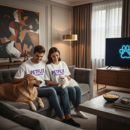 Unleavables Pet Lover “Couch Paw-tato Crew” Printed T-shirt | Unisex | Oversized Fit