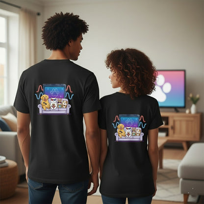 Unleavables Pet Lover “Couch Paw-tato Crew” Printed T-shirt | Unisex | Oversized Fit