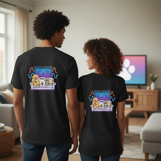 Unleavables Pet Lover “Couch Paw-tato Crew” Printed T-shirt | Unisex | Oversized Fit