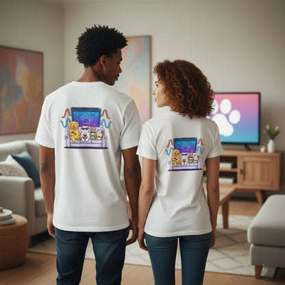 Unleavables Pet Lover “Couch Paw-tato Crew” Printed T-shirt | Unisex | Oversized Fit