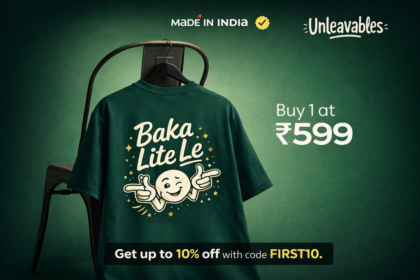 ROUND NECK TSHIRT |BAKA LITE LE