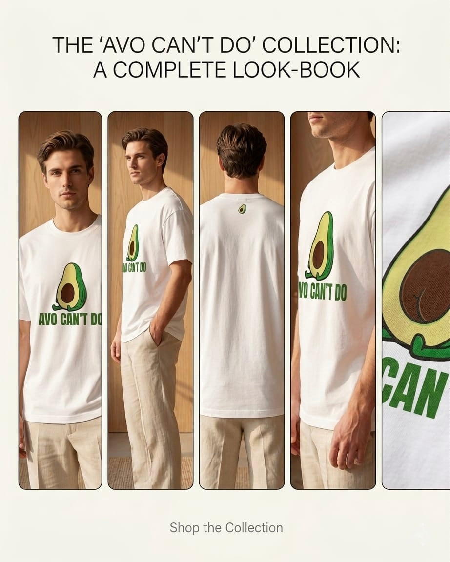 Unleavables "Avo Can't Do" Lazy Avocado Oversized T-Shirt