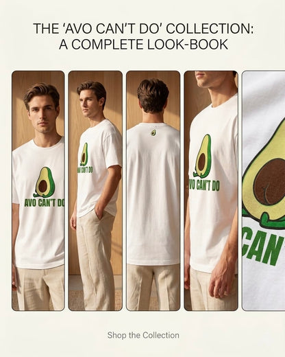 Unleavables "Avo Can't Do" Lazy Avocado Oversized T-Shirt