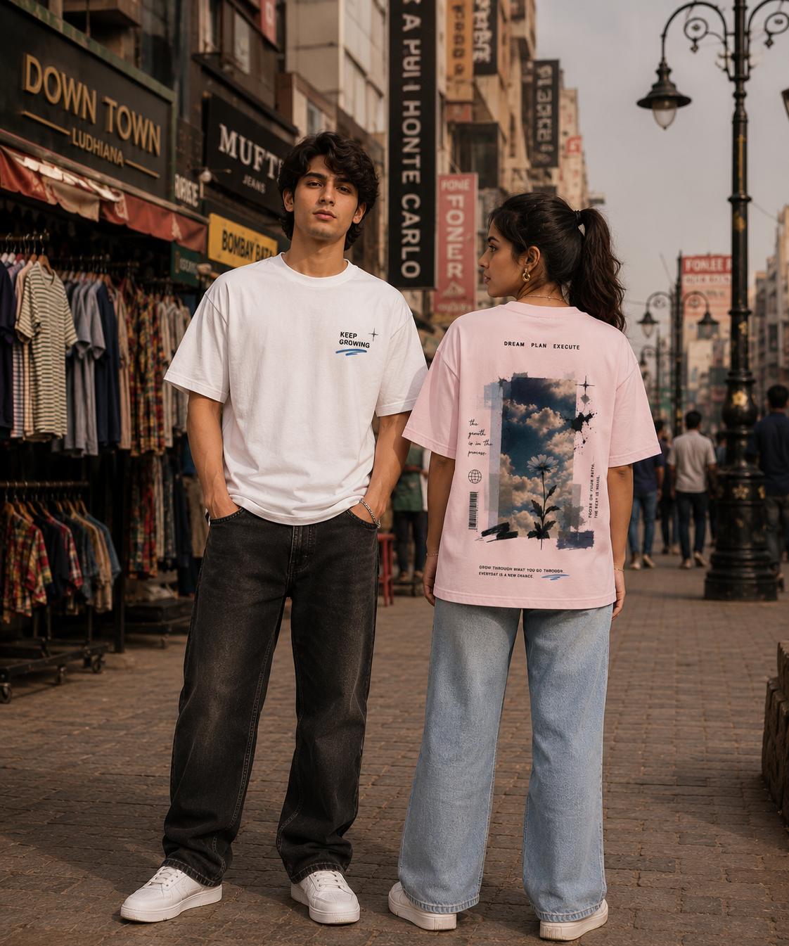 Unleavables Dream Plan Execute Oversized Graphic Unisex T-Shirt | Unleavables Streetwear Collection |  T-shirt for Men & Women