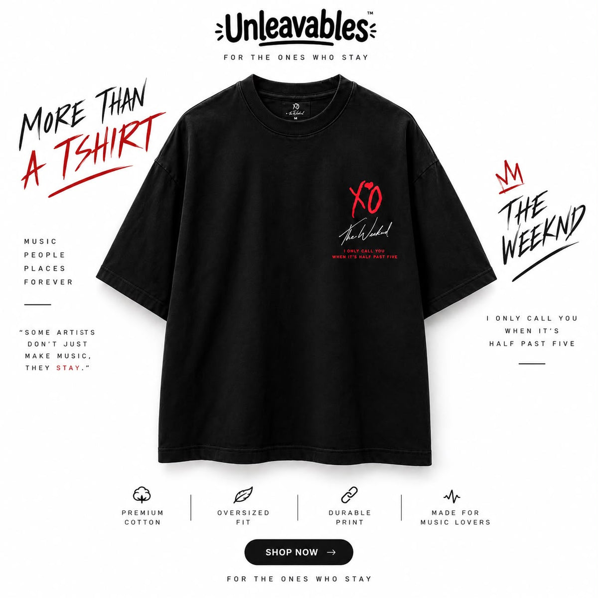 The Weeknd XO Graphic Oversized T-Shirt