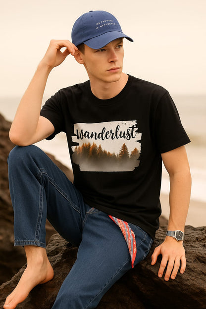 Unleavables Mens Travel Enthusiasts Graphic T-Shirt | 100% Combed Cotton, Round Neck Tee