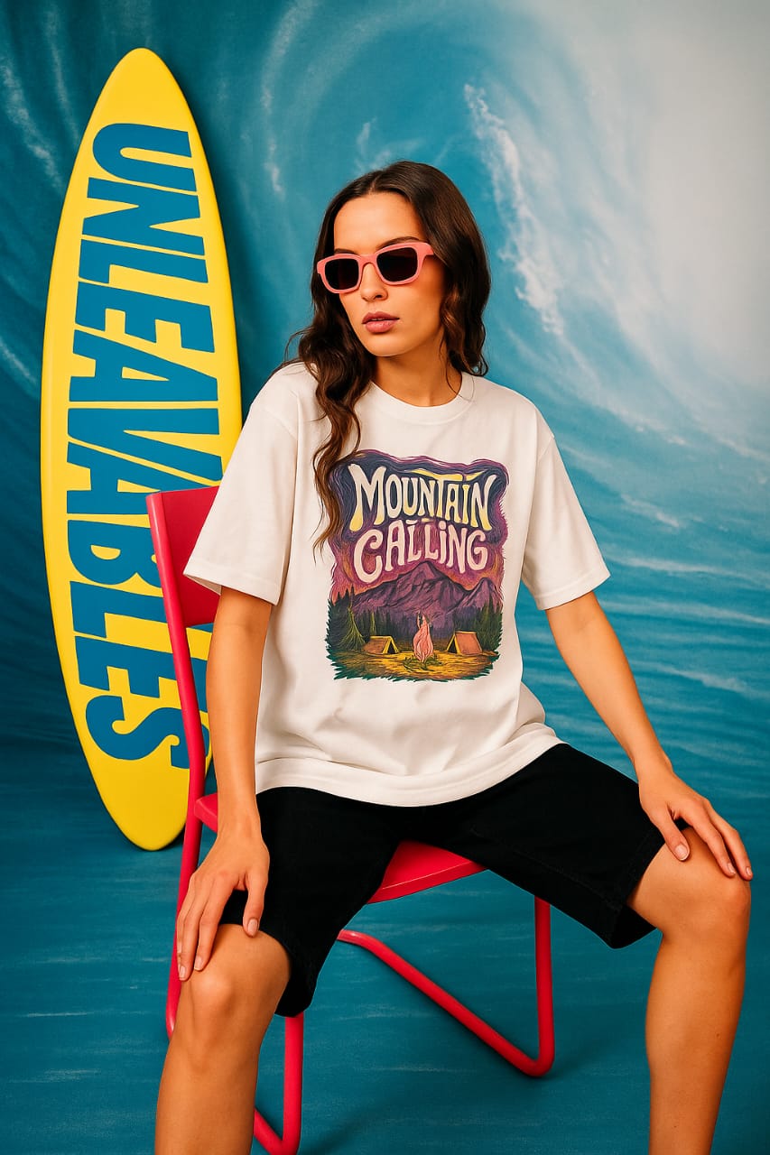 Unleaveables Unisex Oversized Travel Enthusiasts T-shirt | 100% Combed Cotton