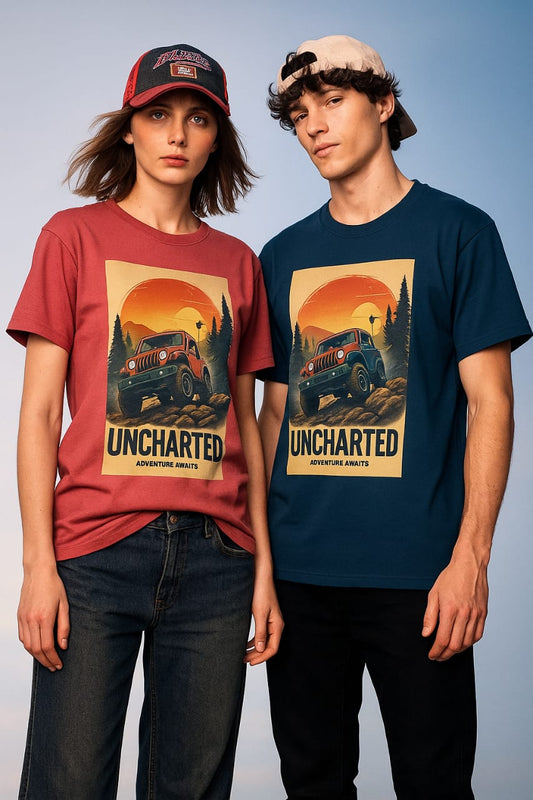 Unleaveables Unisex Oversized Travel Enthusiasts T-shirt | 100% Combed Cotton