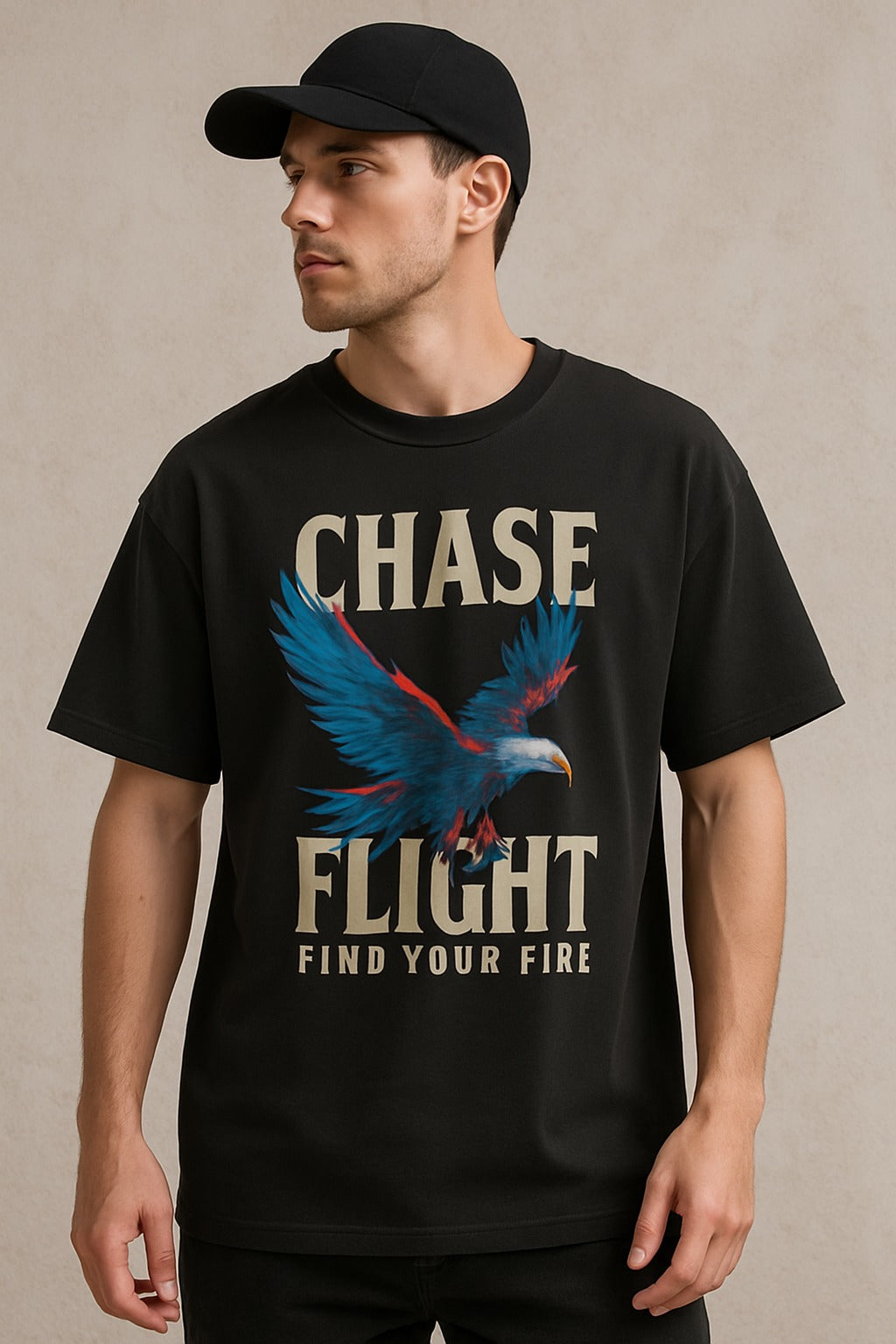 Skybound Spirit Oversized Eagle Tee | Streetwear Essential | Unisex | 100% Cotton