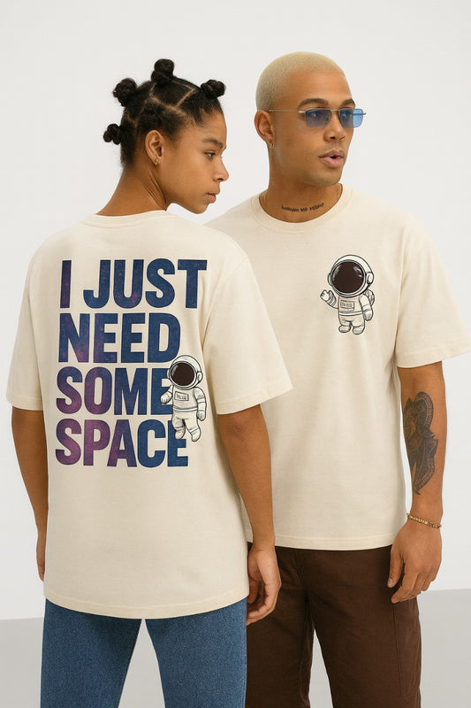 Unleavables Unisex Graphic T-Shirt| Astronaut Graphic| Cool Galaxy Print| Streetwear| 100% Cotton Casual Wear for Men & Women