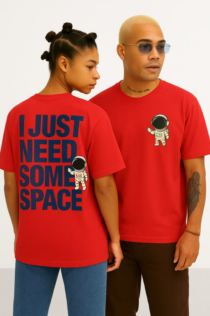 Unleavables Unisex Graphic T-Shirt| Astronaut Graphic| Cool Galaxy Print| Streetwear| 100% Cotton Casual Wear for Men & Women