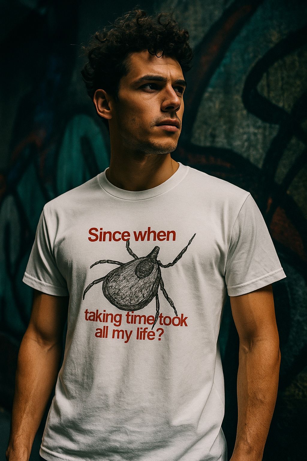 Time Thief Bug Graphic Tee | Men's Regular Fit Cotton T-Shirt