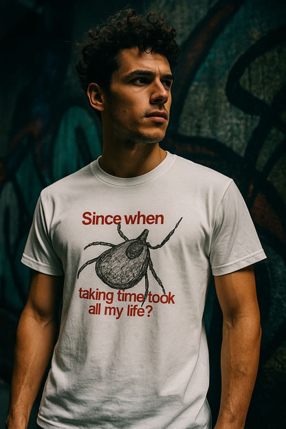 Time Thief Bug Graphic Tee | Men's Regular Fit Cotton T-Shirt