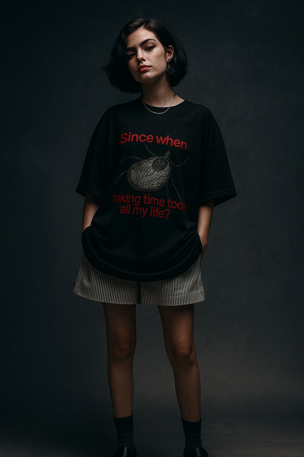 Time Thief Bug Graphic Tee | Men's Regular Fit Cotton T-Shirt