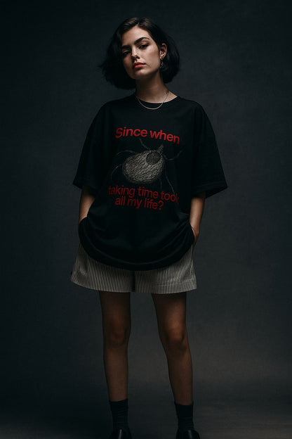 Time Thief Bug Graphic Tee | Men's Regular Fit Cotton T-Shirt