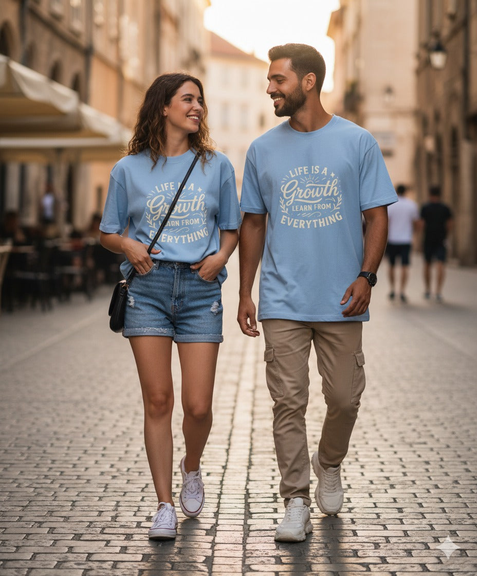 Unleavables Printed Quote Unisex Oversized T-Shirt – 100% Cotton Comfort