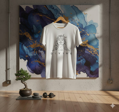 Divine Line Art Unisex T-shirt – For Yoga & Spiritual Seekers