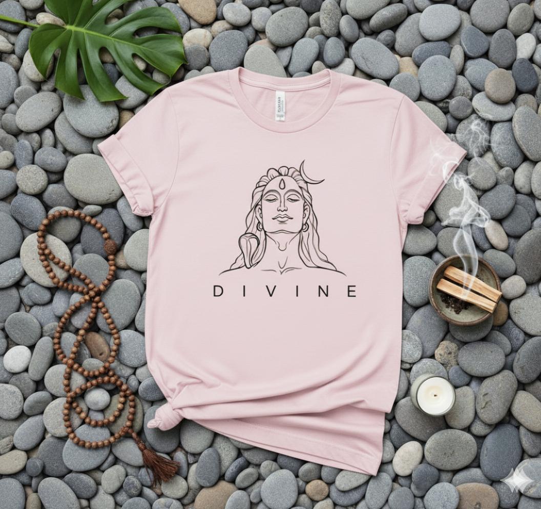 Divine Line Art Unisex T-shirt – For Yoga & Spiritual Seekers