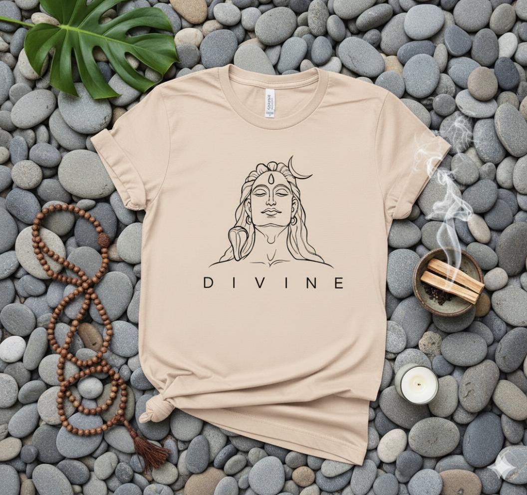 Divine Line Art Unisex T-shirt – For Yoga & Spiritual Seekers