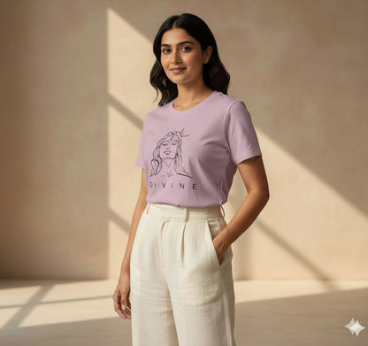 Divine Line Art Unisex T-shirt – For Yoga & Spiritual Seekers