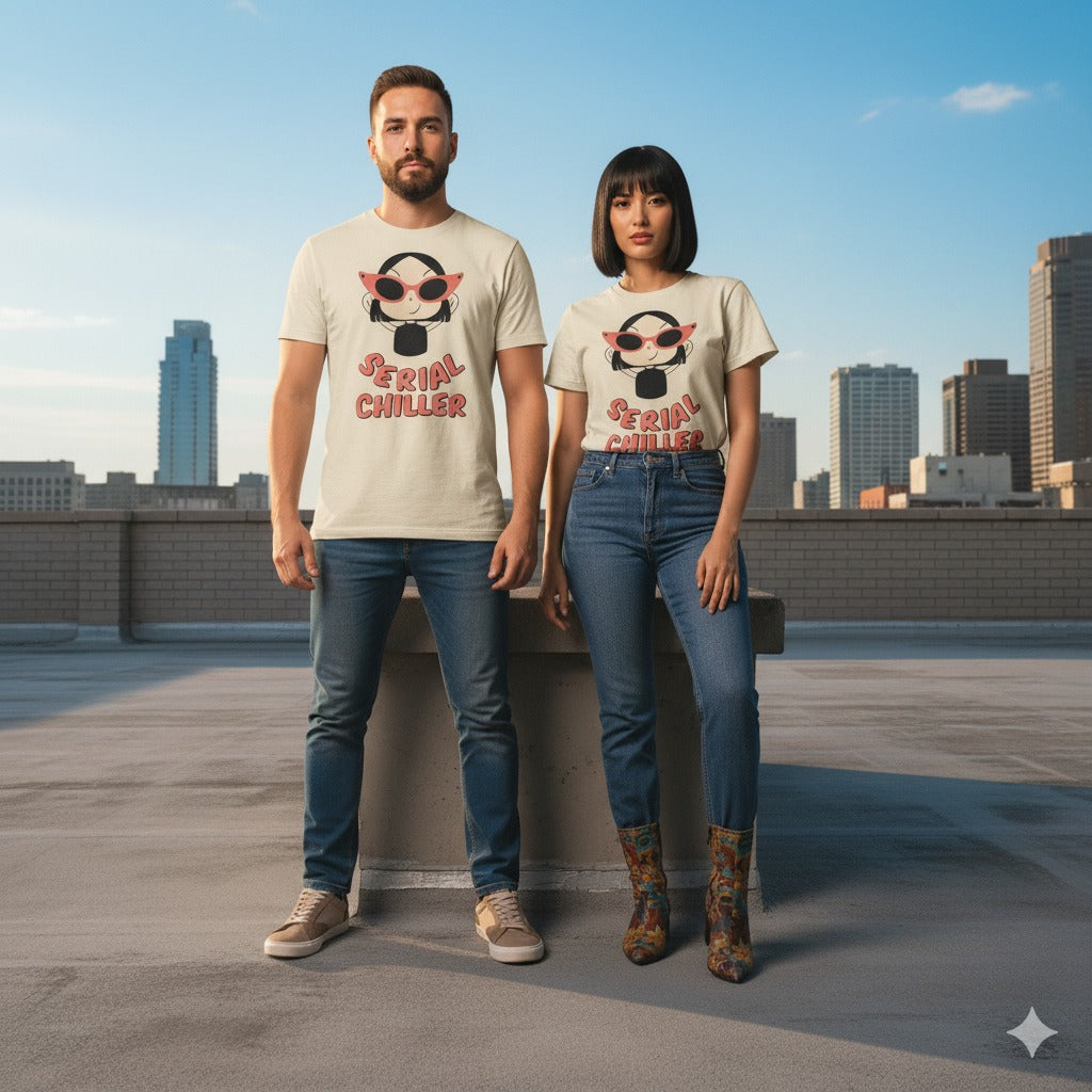 Unleavable Serial Chiller Oversized Unisex T-Shirt | 100% Cotton Streetwear Tee | Drop Shoulder Fit