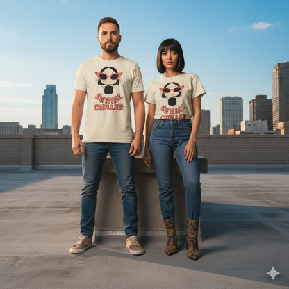 Unleavable Serial Chiller Oversized Unisex T-Shirt | 100% Cotton Streetwear Tee | Drop Shoulder Fit