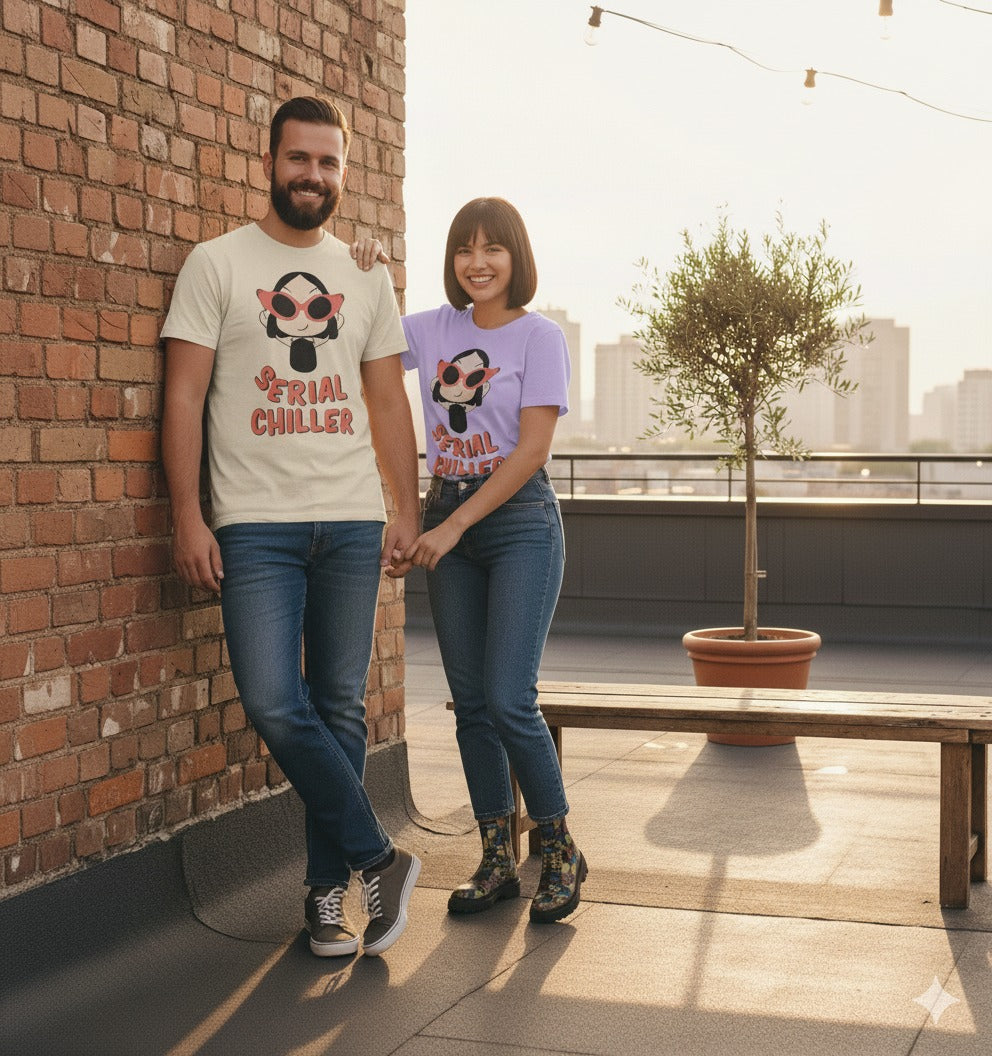 Unleavable Serial Chiller Oversized Unisex T-Shirt | 100% Cotton Streetwear Tee | Drop Shoulder Fit