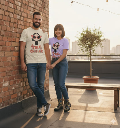 Unleavable Serial Chiller Oversized Unisex T-Shirt | 100% Cotton Streetwear Tee | Drop Shoulder Fit