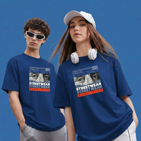 Unleavables NYC Streetwear: "hawk-eyed" Unisex Oversized T-Shirt