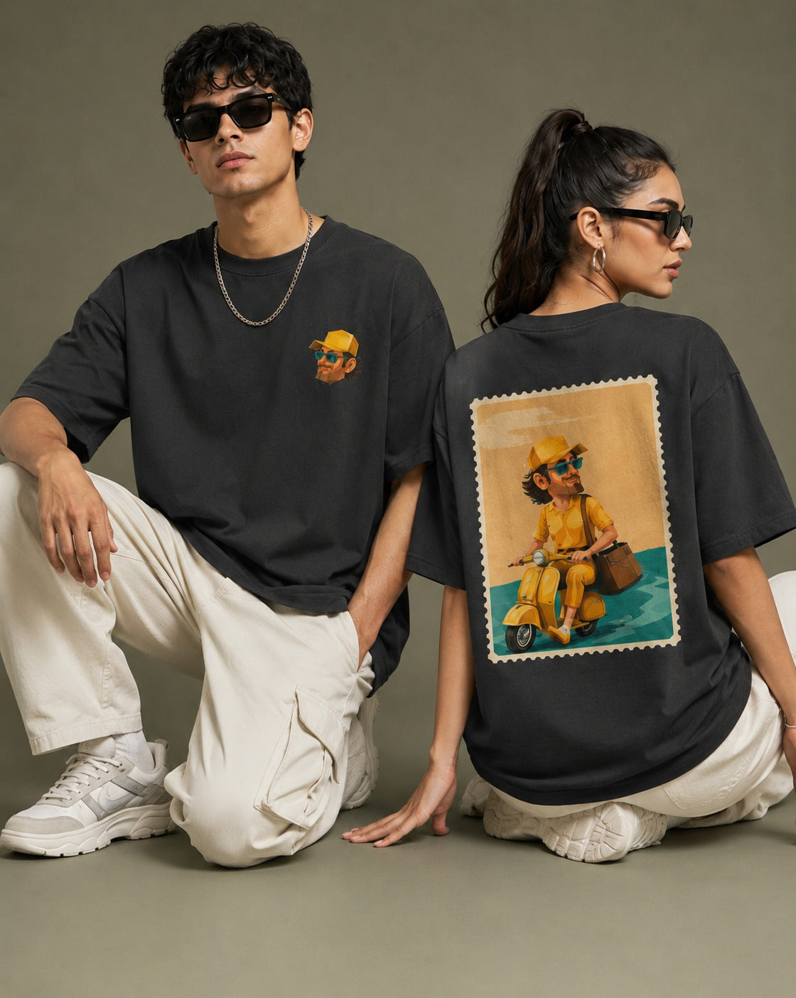 Captain Cool, Thala for a reason CSK Vibe Oversized Graphic T-Shirt | 100% Cotton 220 GSM Heavyweight Graphic T-Shirt | Baggy Drop Shoulder Fit