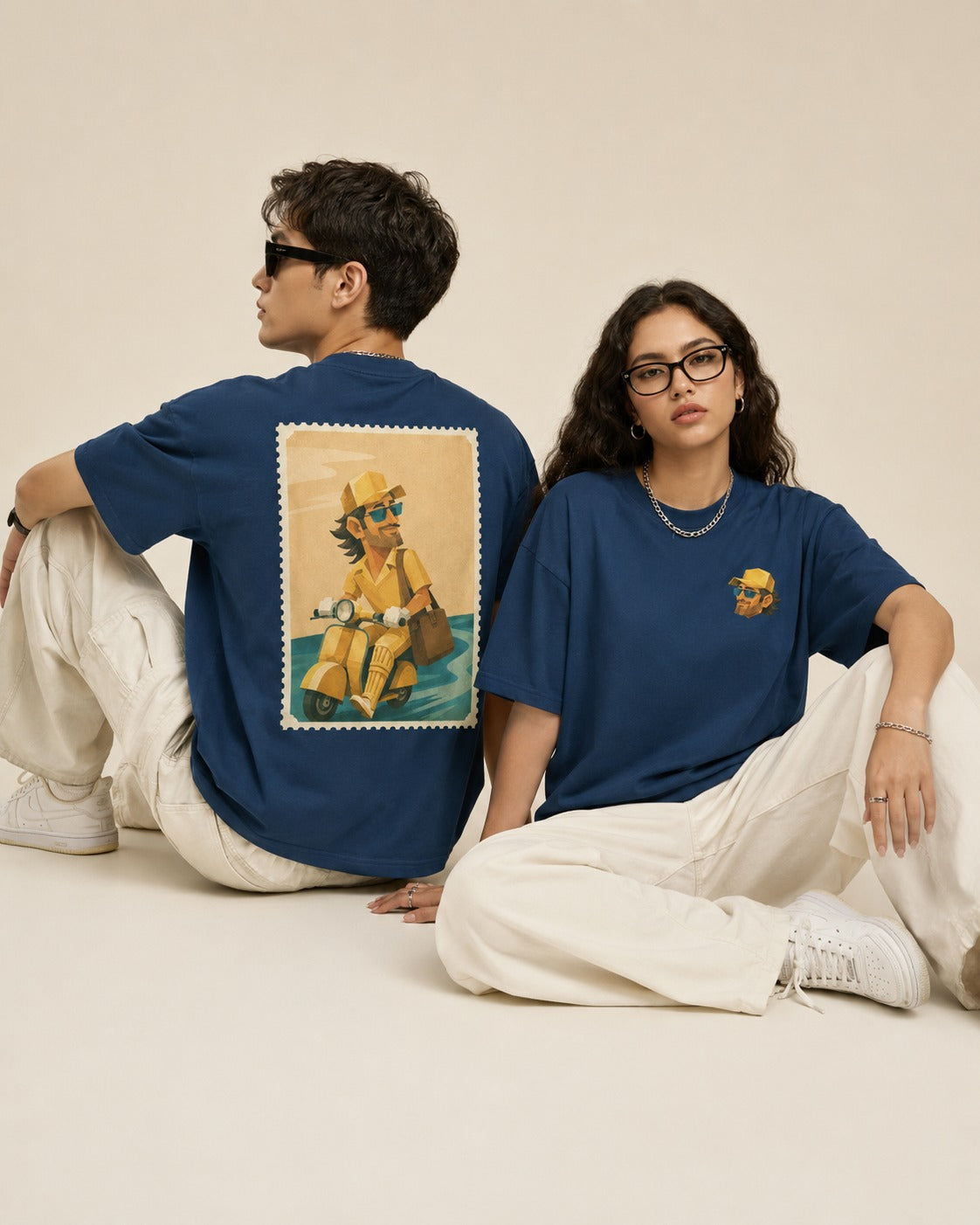 Captain Cool, Thala for a reason CSK Vibe Oversized Graphic T-Shirt | 100% Cotton 220 GSM Heavyweight Graphic T-Shirt | Baggy Drop Shoulder Fit