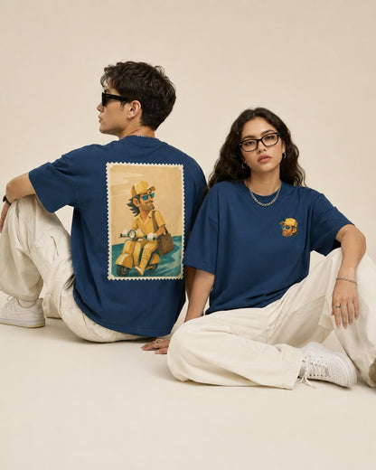 Captain Cool, Thala for a reason CSK Vibe Oversized Graphic T-Shirt | 100% Cotton 220 GSM Heavyweight Graphic T-Shirt | Baggy Drop Shoulder Fit