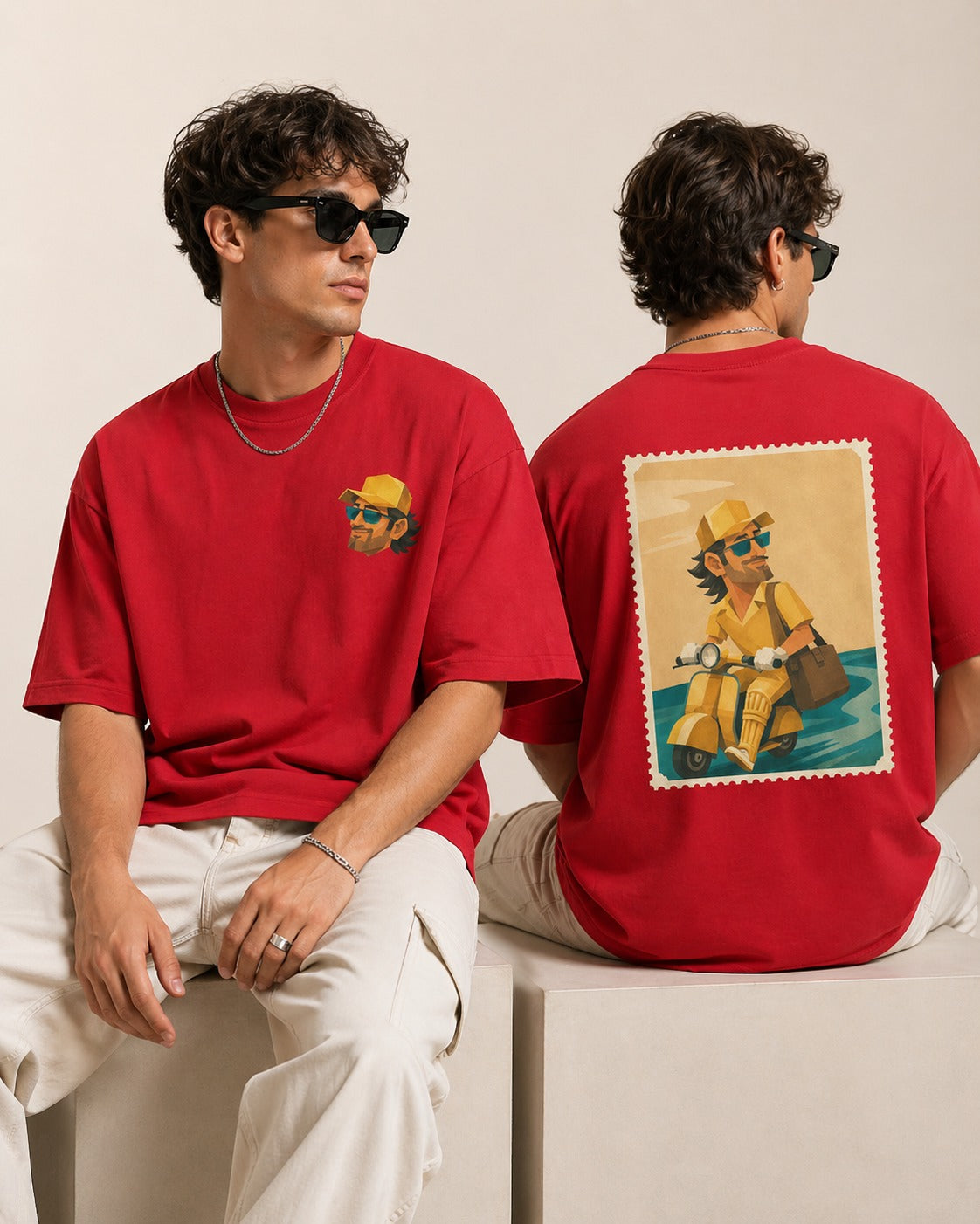 Captain Cool, Thala for a reason CSK Vibe Oversized Graphic T-Shirt | 100% Cotton 220 GSM Heavyweight Graphic T-Shirt | Baggy Drop Shoulder Fit