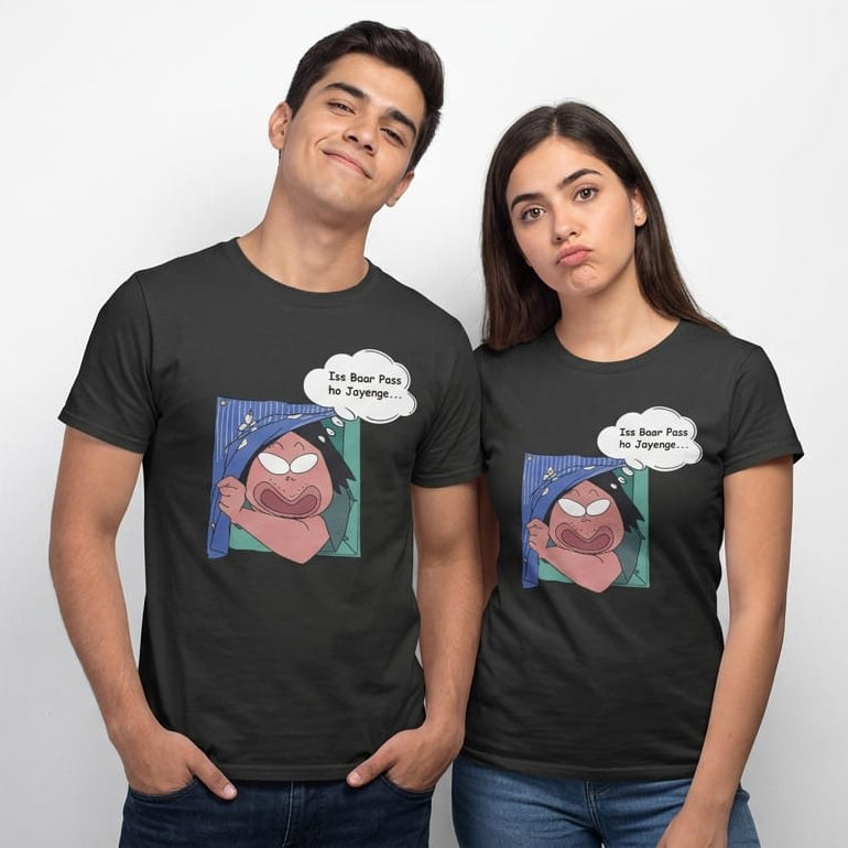 Shin Chan- Yonro Bhaiya Exclusive Graphic Print T-Shirt | Unleavable Unisex Casual Anime T-Shirt | 100% Cotton Round Neck Tee for Men & Women