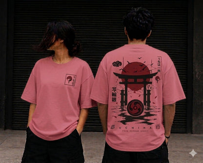 Unleaveables Oversized Fit Men's T-Shirt | Japanese Graphic Print Tee | Loose Fit Streetwear 100% Cotton