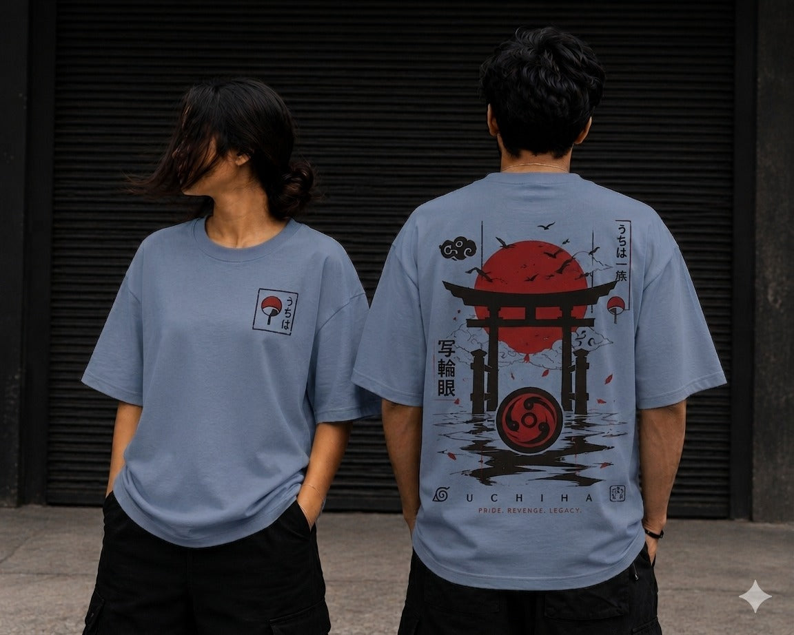 Unleaveables Oversized Fit Men's T-Shirt | Japanese Graphic Print Tee | Loose Fit Streetwear 100% Cotton
