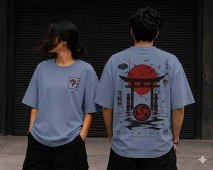 Unleaveables Oversized Fit Men's T-Shirt | Japanese Graphic Print Tee | Loose Fit Streetwear 100% Cotton