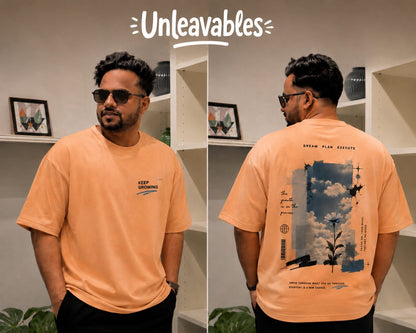 Unleavables Dream Plan Execute Oversized Graphic Unisex T-Shirt | Unleavables Streetwear Collection |  T-shirt for Men & Women